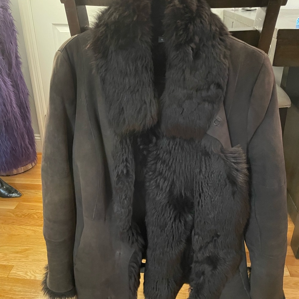 Andrew Marc Shearling & Lamb Coat & Coach Gloves-MOVING MAKE OFFER